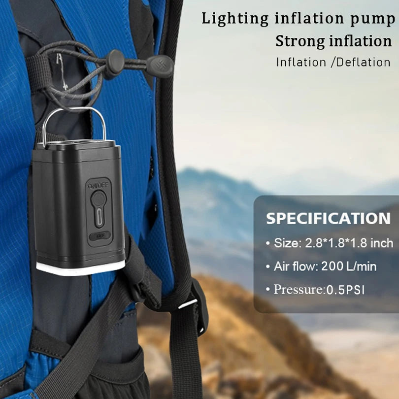 Air pump Wireless compressor Outdoor camping Inflatable Deflatable Vacuum storage bag Backpack inflatables