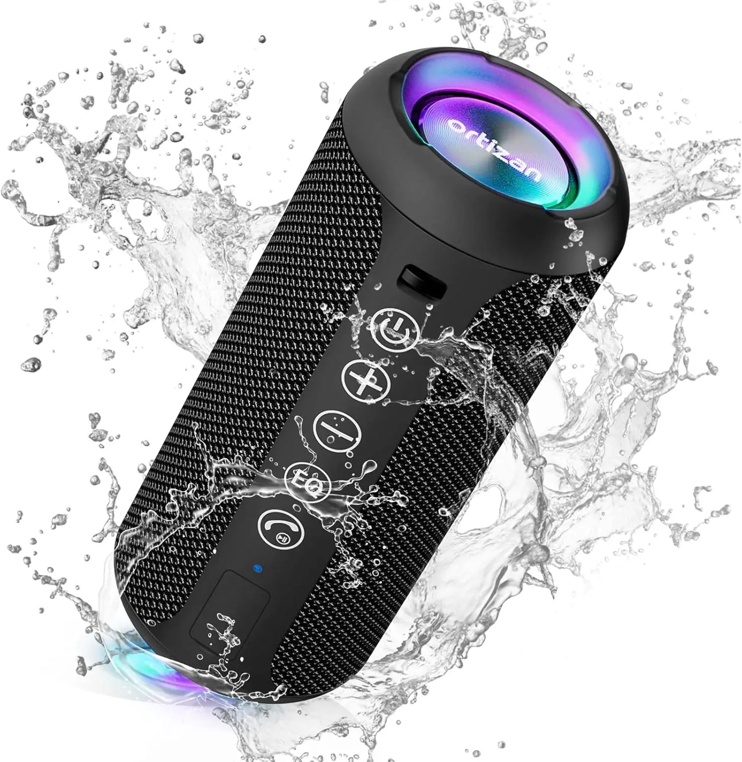 Ortizan X10 Portable Bluetooth Speaker 24W IP7 Waterproof Powerful Sound Box Bass Boost RGB Lights TF Play True Wireless Speaker
