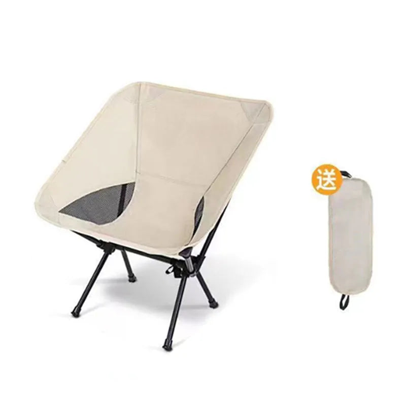 2025/ Foldable Camping Chairs Set Lightweight folding Chair Ultralight *Backpacking Moon Chairs for Garden Picnic Beach Fishing