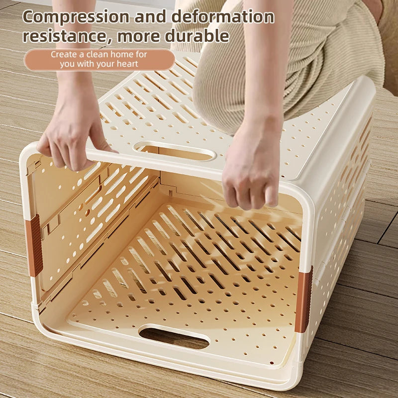 Laundry Basket With Wheels Large Capacity Dirty Clothes Hamper Bathroom Multifunctional Foldable Laundry Basket Organizer