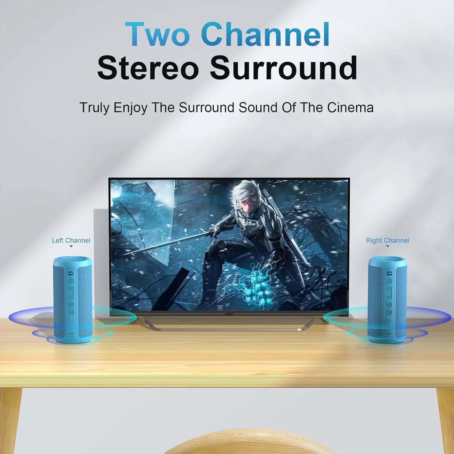 Ortizan X10 Portable Bluetooth Speaker 24W IP7 Waterproof Powerful Sound Box Bass Boost RGB Lights TF Play True Wireless Speaker