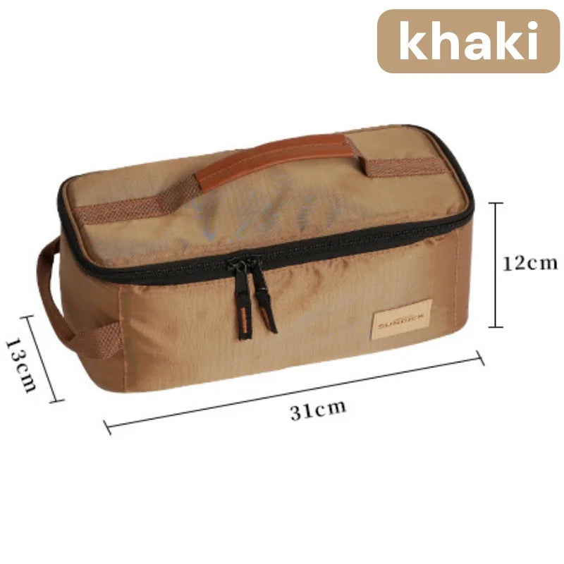 Camping Cookware Storage Organization Bag, Outdoor Portable Organizer Tote ziplock Bag Carrying Toolbag for Garden Picnic
