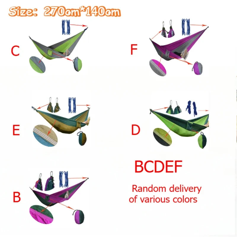 Outdoor Camping Hammock For Travel Hiking Swing Hang Sleeping Bed Lightweight Parachute Nylon As Outdoor Furniture In Garden