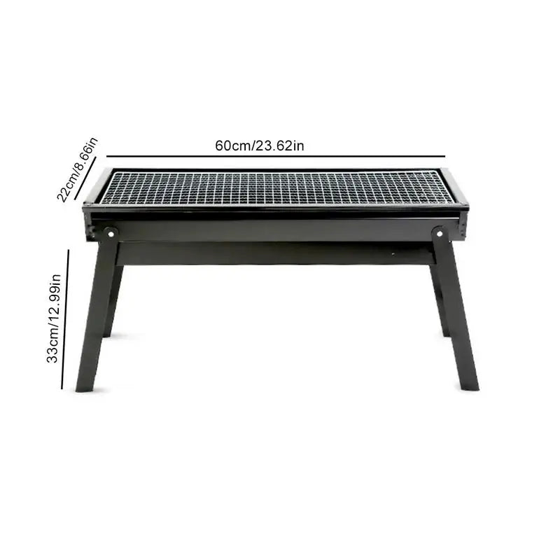 Foldable Barbecue Charcoal Grill Heavy Duty Folding BBQ Tool Kits For Outdoor Cooking Camping Hiking Picnic Easy To Carry