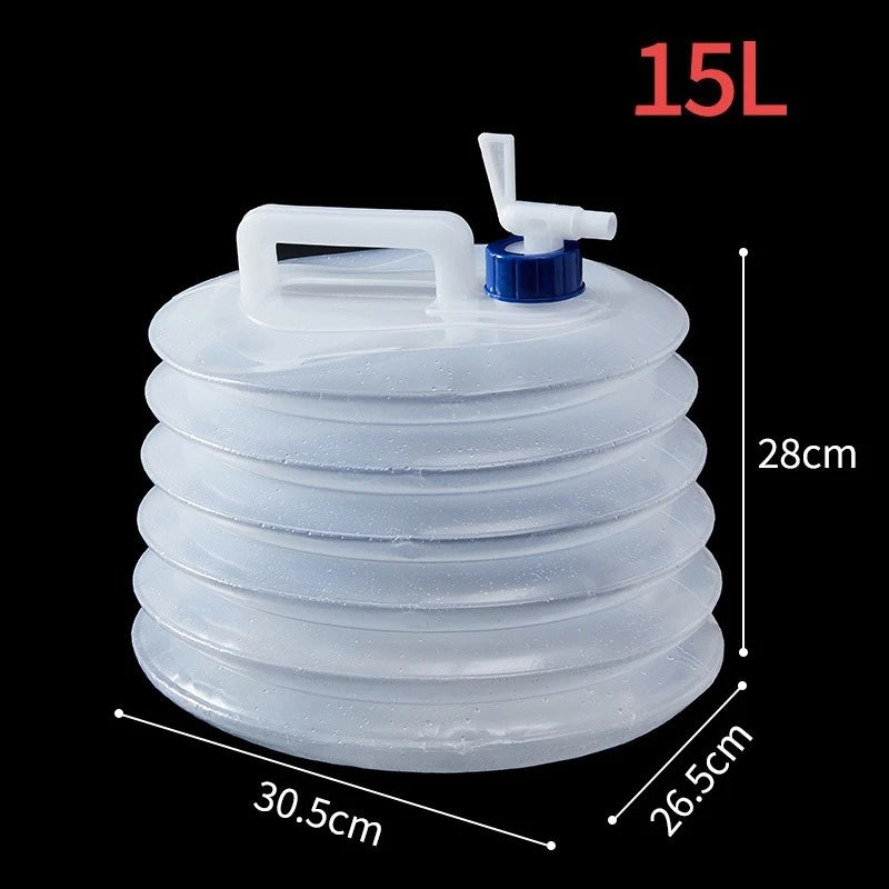 Portable 5/10L /15L Outdoor Foldable Collapsible Drinking Car Water Bag Carrier Container Outdoor Camping Hiking Picnic Emergenc