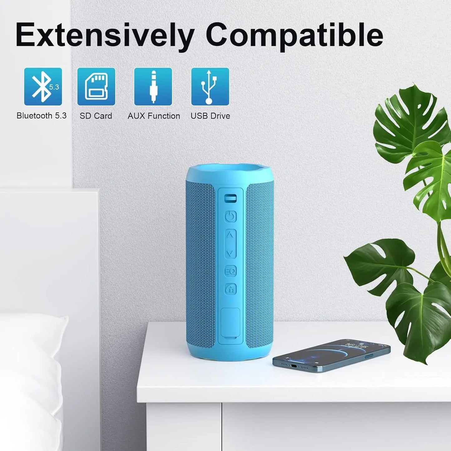 Ortizan X10 Portable Bluetooth Speaker 24W IP7 Waterproof Powerful Sound Box Bass Boost RGB Lights TF Play True Wireless Speaker