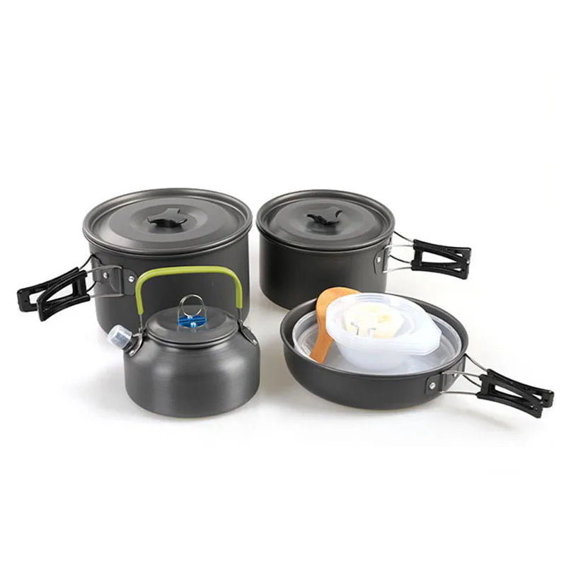 Camping Cookware Set for 1-5Persons Lightweight and Portable Pot and Pan with Carrying Bag Perfect for Outdoor Camping