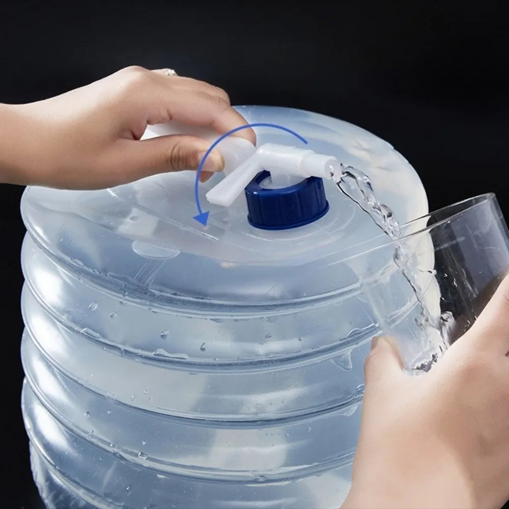Portable 5/10L /15L Outdoor Foldable Collapsible Drinking Car Water Bag Carrier Container Outdoor Camping Hiking Picnic Emergenc