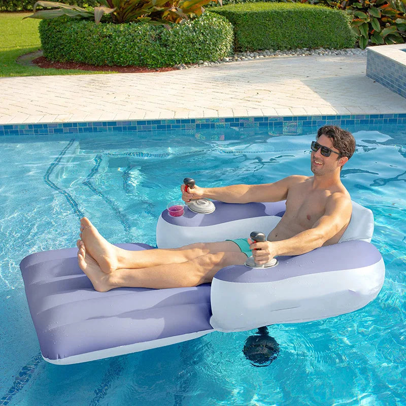Comfortable Electric Swimming Inflatable Ride-ons Sunbathing Pool Lounge Raft Floatie Toys Inflatable Air Mattresses Bed