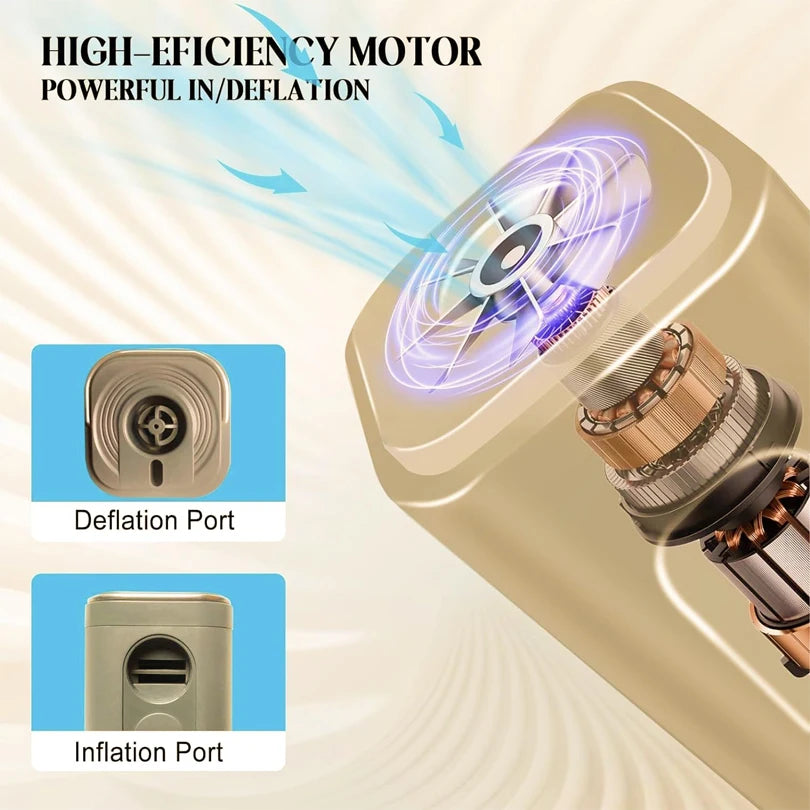 Air pump Wireless compressor Outdoor camping Inflatable Deflatable Vacuum storage bag Backpack inflatables