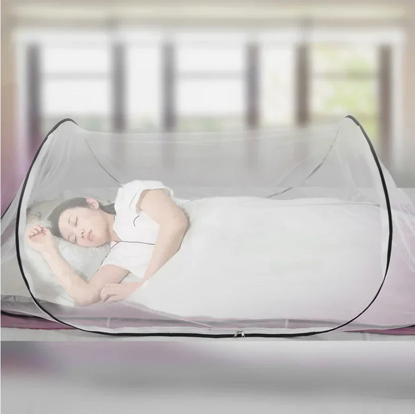 with encrypted mesh and adjustable mosquito net Single dormitory camping mosquito net,foldable and portable,installation free