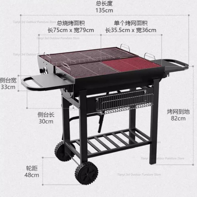 Cookware Garden BBQ Grills Charcoal Brazier Kitchen Portable BBQ Grills Large Tourist Barbecue Utensils Forno Elettrico LLBB