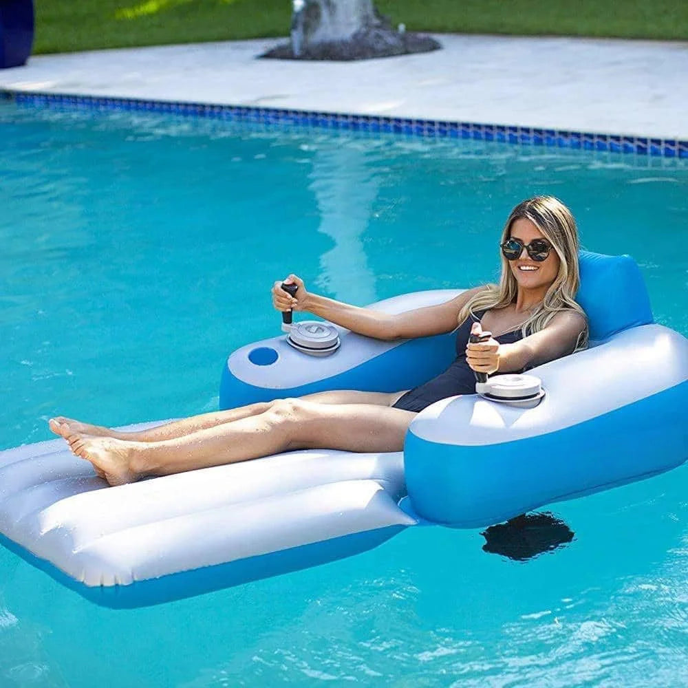 Comfortable Electric Swimming Inflatable Ride-ons Sunbathing Pool Lounge Raft Floatie Toys Inflatable Air Mattresses Bed