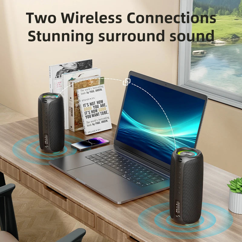 ZEALOT-MP2 Bluetooth Speakers 20W Enhanced Bass Portable Outdoor Wireless Speaker 15Hrs IPX5 Waterproof Speaker Bluetooth 5.3