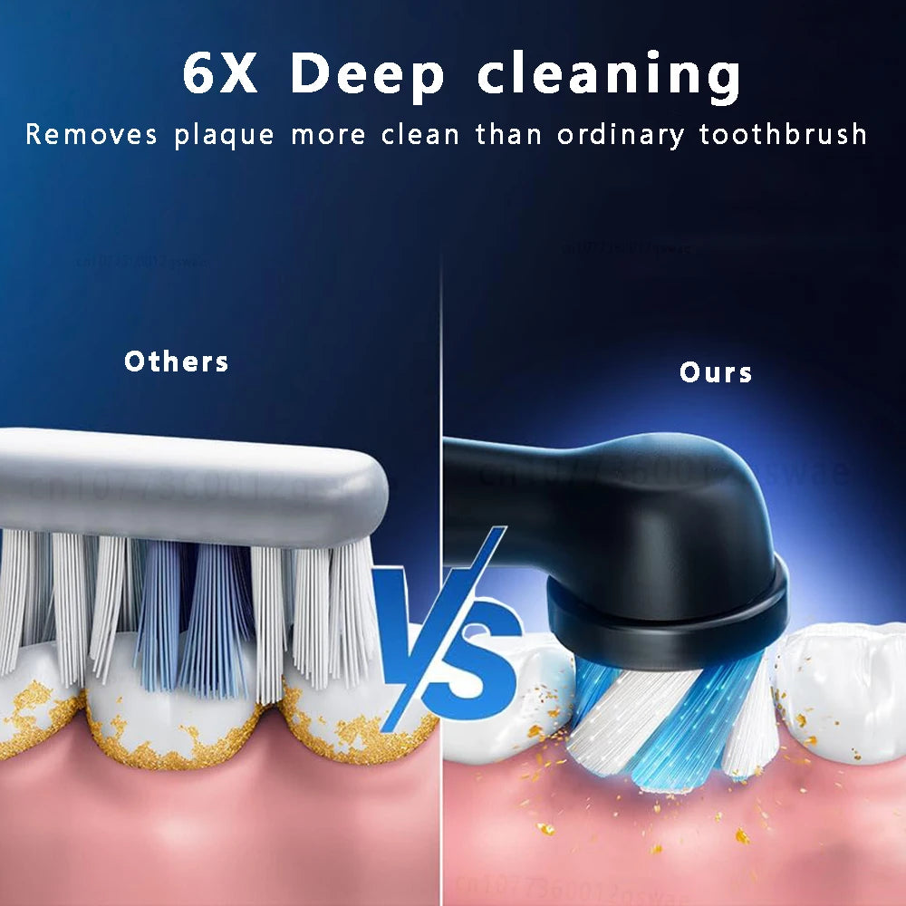 Electric Toothbrush Rotary Rechargeable Electric Tooth Brush for Adults Rotating Electric Teeth Brush with 8 Replacement Heads