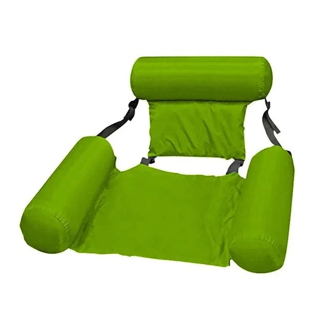Floating Water Hammock Foldable Float Lounger Inflatable Pool Mat Floating Bed Chair Swimming Air Mattress Pool Accessories
