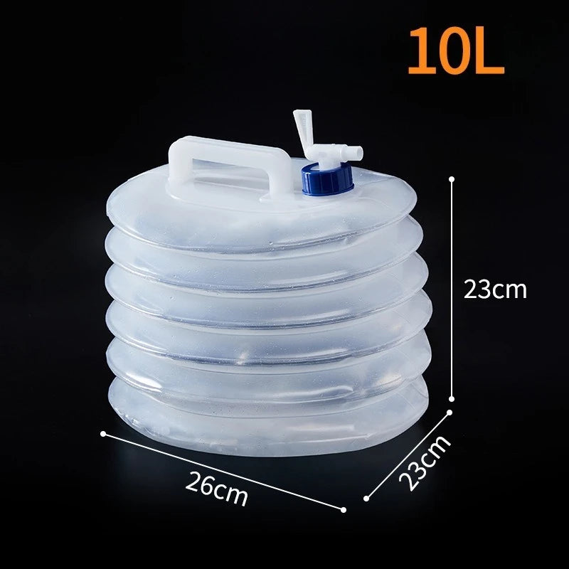 Portable 5/10L /15L Outdoor Foldable Collapsible Drinking Car Water Bag Carrier Container Outdoor Camping Hiking Picnic Emergenc