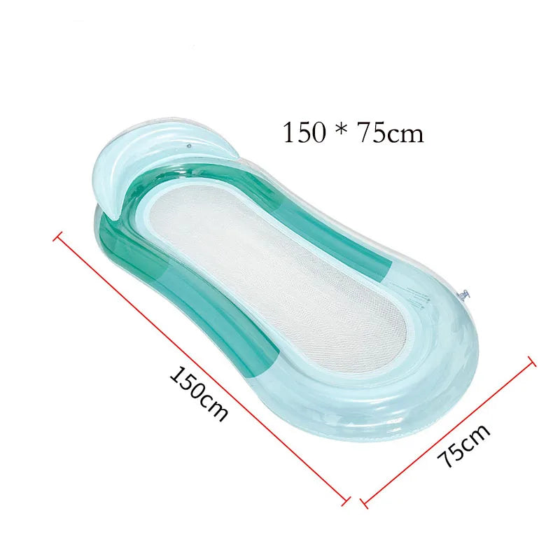 Floating Bed Swimming Pool Air Mattress Inflatable adults Pool Floats PVC Inflatable Floating Raft for Water Party, Swim Boat