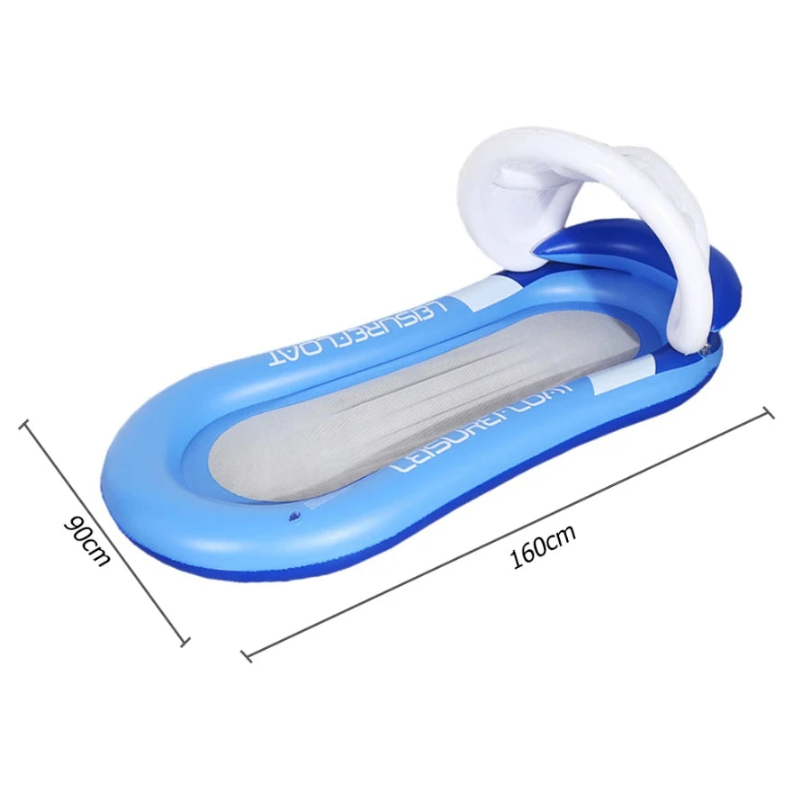 2025 Outdoor Foldable Water Hammock Inflatable Floating Swimming Pool Mattress Party Lounge Bed Beach Sports Recliner Recreation