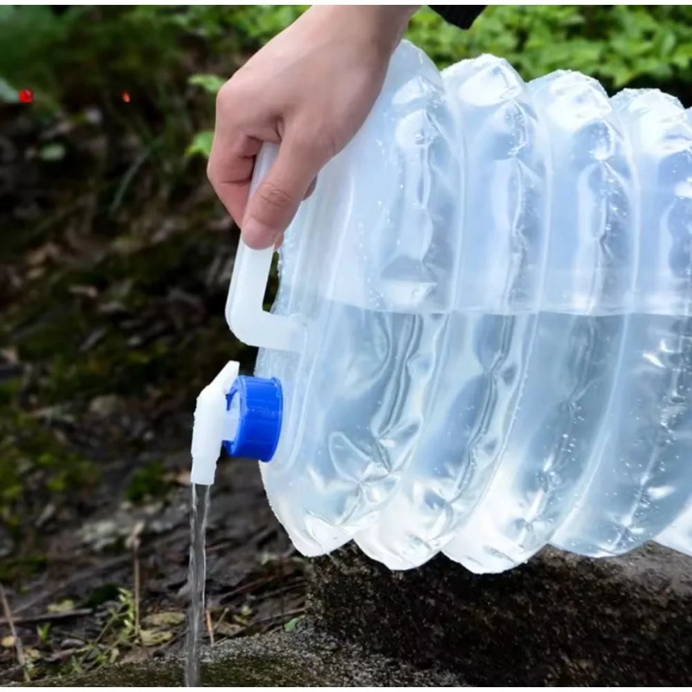 Portable 5/10L /15L Outdoor Foldable Collapsible Drinking Car Water Bag Carrier Container Outdoor Camping Hiking Picnic Emergenc