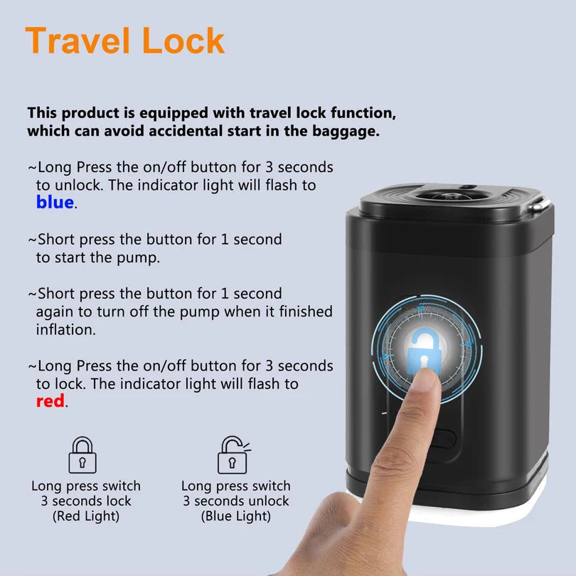 Air pump Wireless compressor Outdoor camping Inflatable Deflatable Vacuum storage bag Backpack inflatables