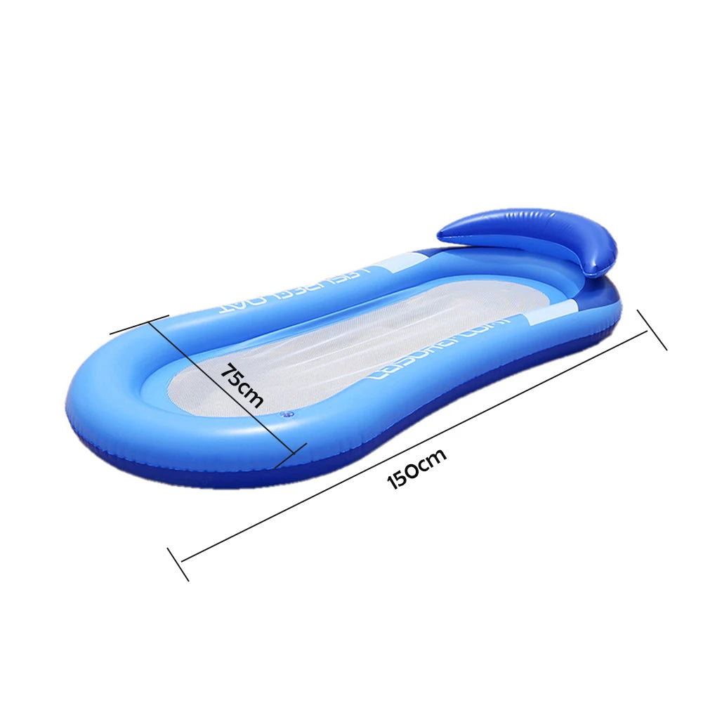 2025 Outdoor Foldable Water Hammock Inflatable Floating Swimming Pool Mattress Party Lounge Bed Beach Sports Recliner Recreation
