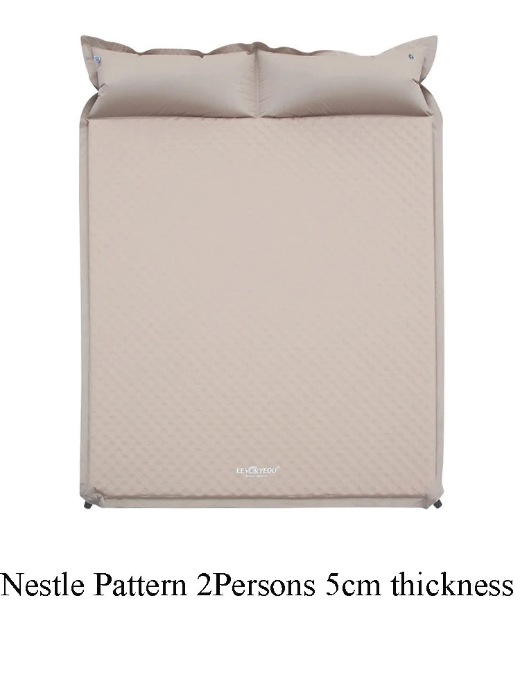 1-3Persons Thick 5cm Automatic Self-Inflatable Mattress Cushion Pad Tent Camping Mat Comfortable Bed Heating Lunch Rest Tourist
