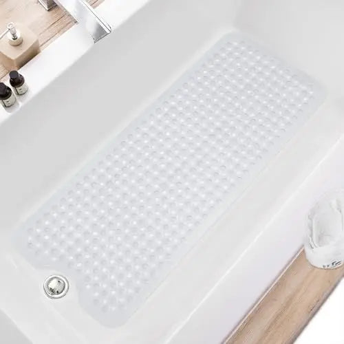 Bath Tub and Shower Mats Non Slip Bath Mat, Non Slip 40 x 16 Inch Extra Large Bathtub Mat, Machine Washable Bathmat with Drain