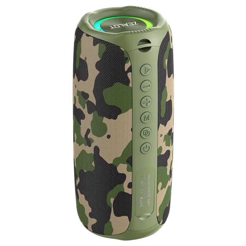 ZEALOT-MP2 Bluetooth Speakers 20W Enhanced Bass Portable Outdoor Wireless Speaker 15Hrs IPX5 Waterproof Speaker Bluetooth 5.3