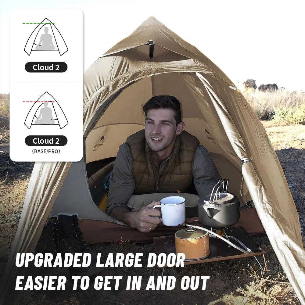 Naturehike Cloud Up 1 Upgraded Tent Ultralight Camping Tent Waterproof Outdoor Hiking Travel Tent Backpacking Cycling Tent
