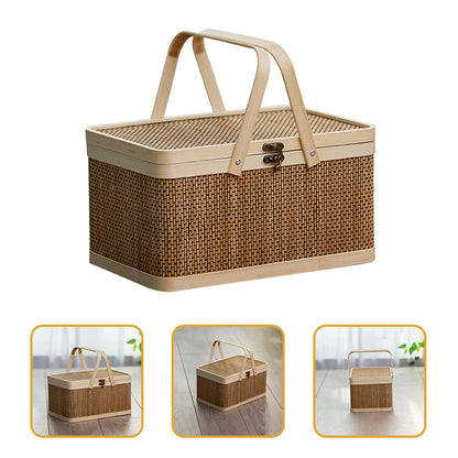 Natural Woven Picnic Camping Storage Basket