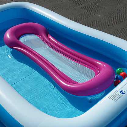 New Inflatable Hammock With Net, Foldable Portable Backrest Floating Row