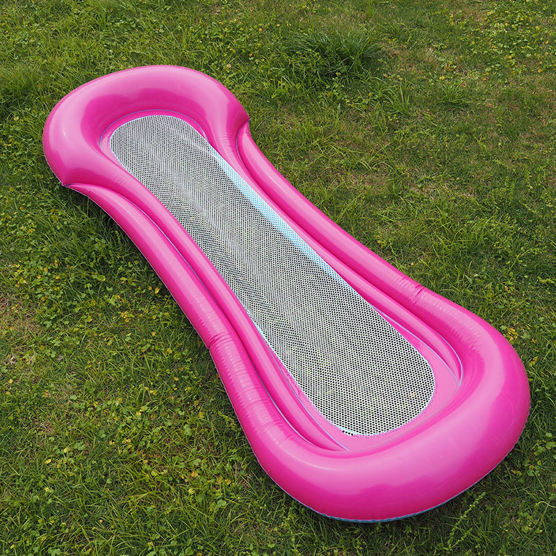 New Inflatable Hammock With Net, Foldable Portable Backrest Floating Row