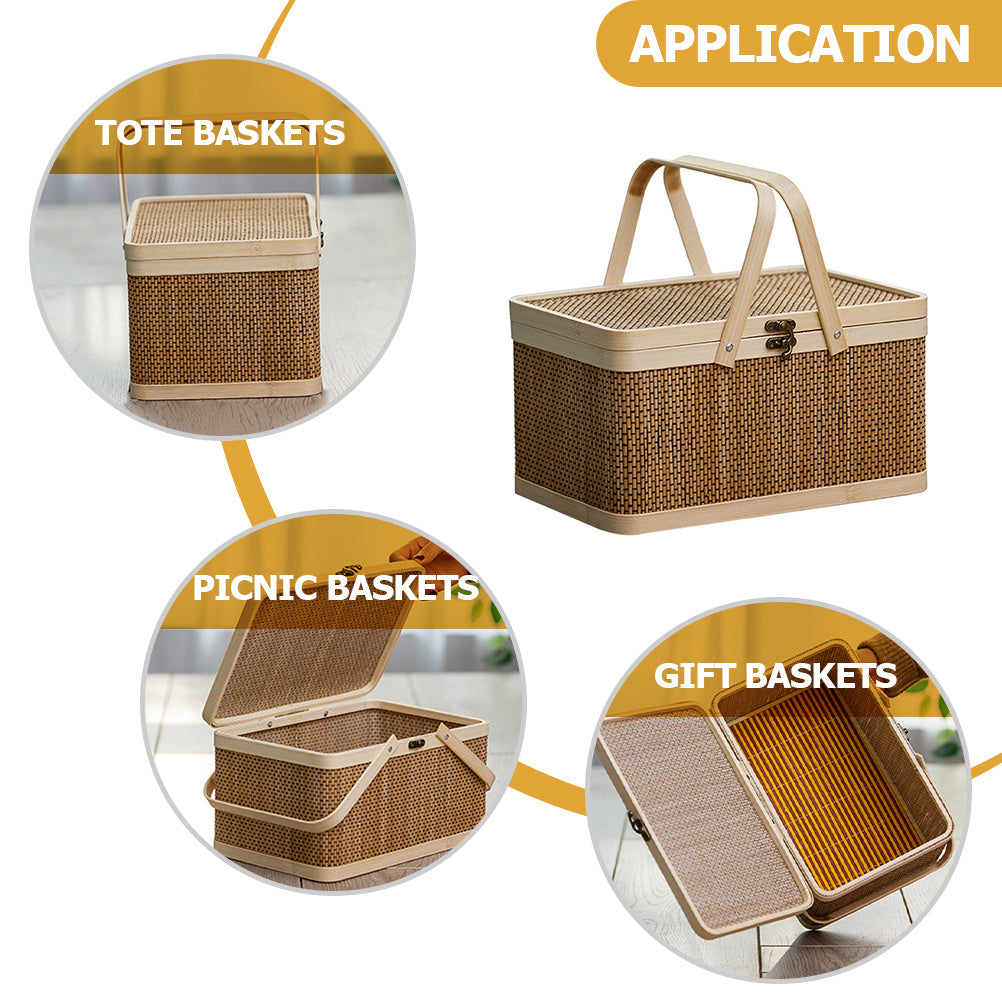 Natural Woven Picnic Camping Storage Basket