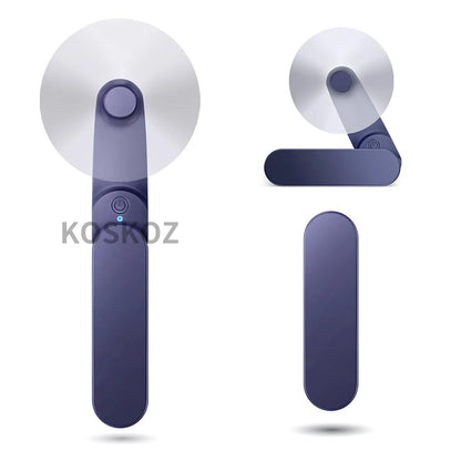 Portable Handheld Fan, 2 IN 1 Mini Hand Fan, USB Rechargeable Personal Foldable Fan for Indoor, Small Pocket Fan for Outdoor