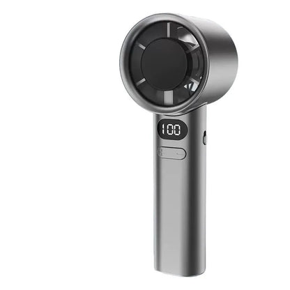 Portable handheld fan, USB rechargeable mini fan with digital display, small electric fan for outdoor camping