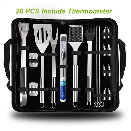 BBQ Tools Set Barbecue Utensil Accessories Thermometer Barbeque Grilling Accessories Outdoor Gril Tools Set BBQ Utensil Set