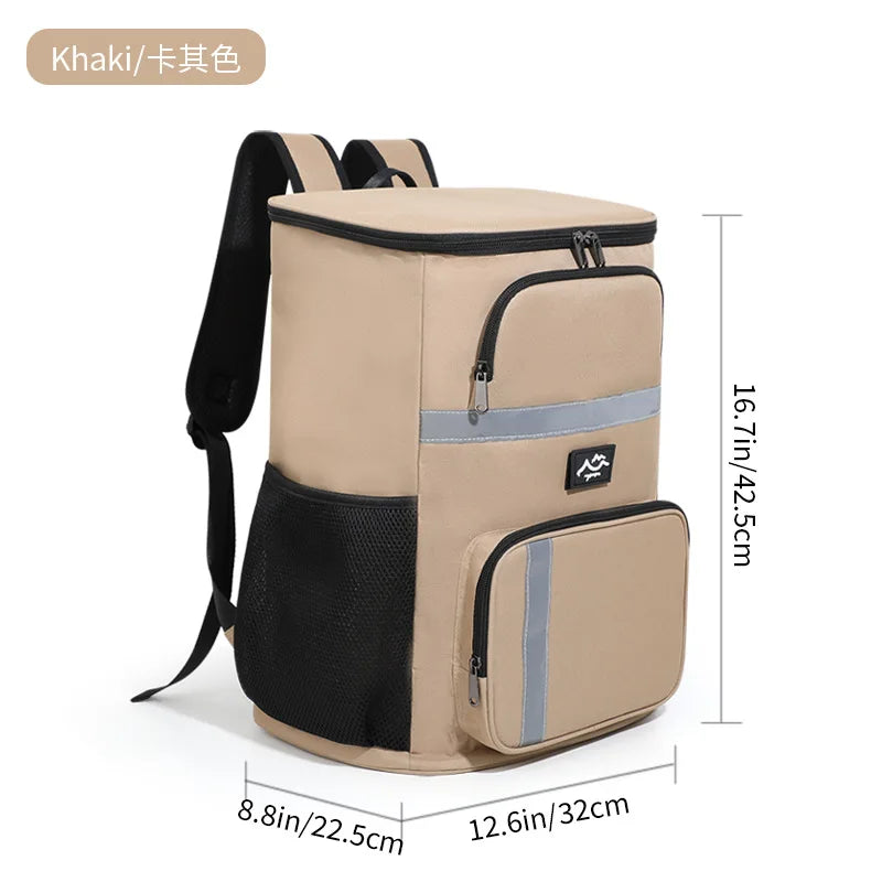 Outdoor Picnic Cooler Bag Camping Thermal Backpacks Insulated Bag Beach Drinks Sports Hiking Backpack Leakproof Cooler Lunch Bag