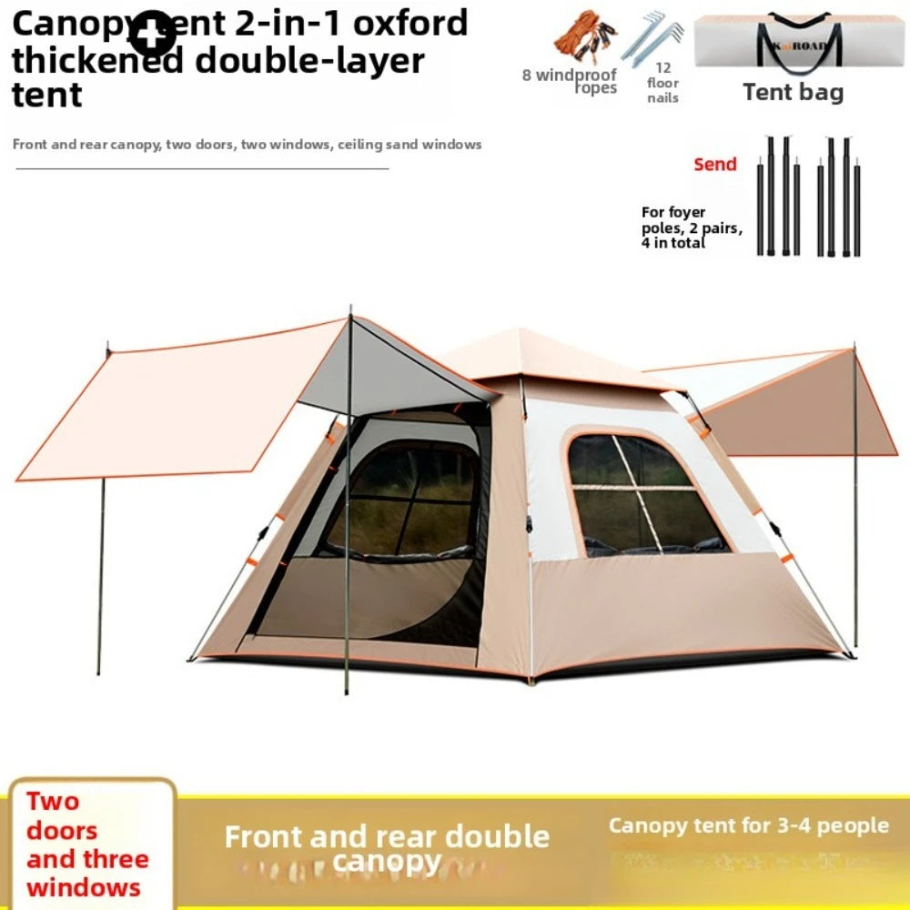 Lohascamping Large Camping Air Tent for 4-5 people Air shelter Dome tent Family Hiking  inflatable One-touch tent Outdoor Tent