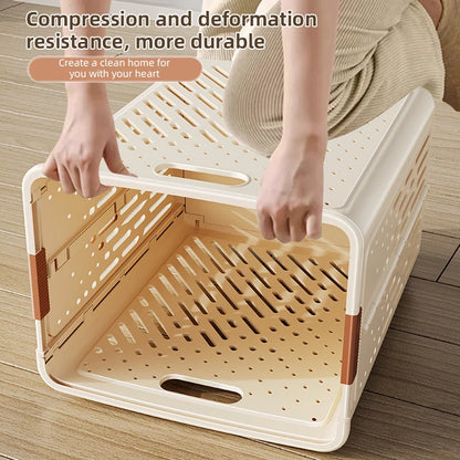 Laundry Basket With Wheels Large Capacity Dirty Clothes Hamper Bathroom Multifunctional Foldable Laundry Basket Organizer