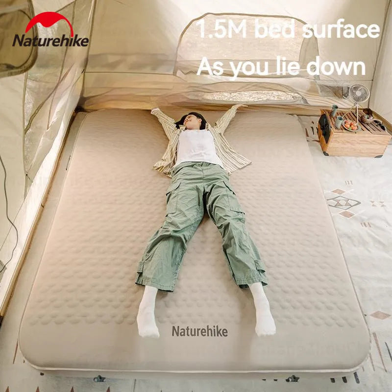 Naturehike C12 Inflatable Mattress Outdoor Camping Sponge TPU Automatic Air Cushion Lightweight Single Double Bed Portable Pad