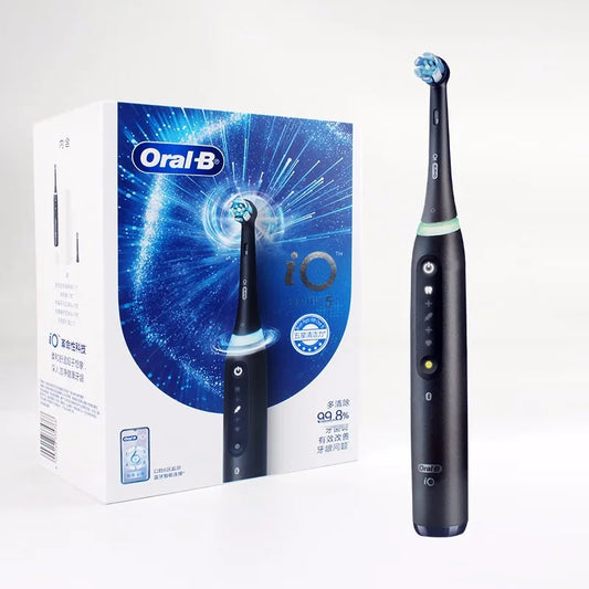 Oral B iO5 Smart Controlled Pressure Electric Toothbrush with app connection5 modes to choose fromFree Brush Head with Case
