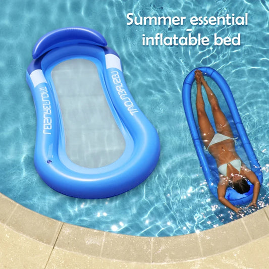 2025 Outdoor Foldable Water Hammock Inflatable Floating Swimming Pool Mattress Party Lounge Bed Beach Sports Recliner Recreation