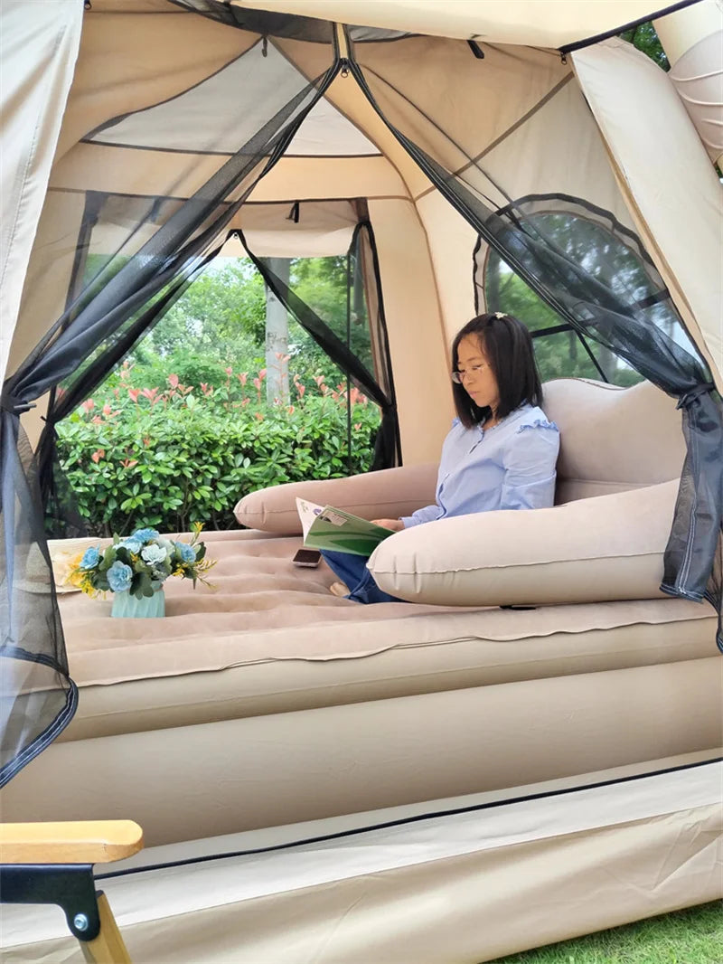 Lohascamping Large Camping Air Tent for 4-5 people Air shelter Dome tent Family Hiking  inflatable One-touch tent Outdoor Tent