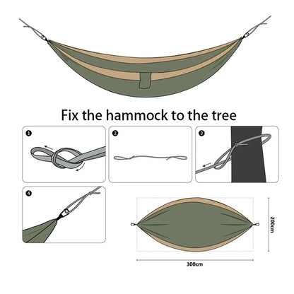 Outdoor Camping Hammock For Travel Hiking Swing Hang Sleeping Bed Lightweight Parachute Nylon As Outdoor Furniture In Garden