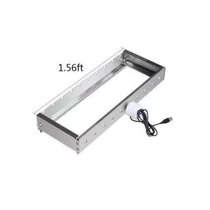 GIEMZA 49cm Automatic Rotary Grill BBQ Automatically Flipping The Shelf Universal Pan Stainless Steel Folding Charcoal Grill
