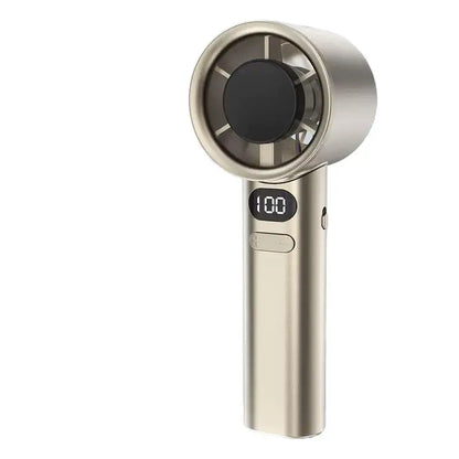 Portable handheld fan, USB rechargeable mini fan with digital display, small electric fan for outdoor camping