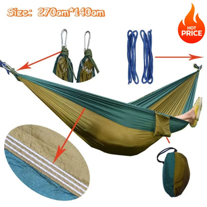 Outdoor Camping Hammock For Travel Hiking Swing Hang Sleeping Bed Lightweight Parachute Nylon As Outdoor Furniture In Garden