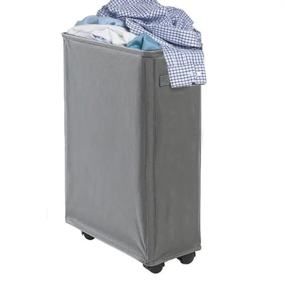 Foldable Laundry Baskets 42L Freestanding Narrow Corner Bin with Handle Dirty Clothes Storage for Washing Toys Clothes Towels