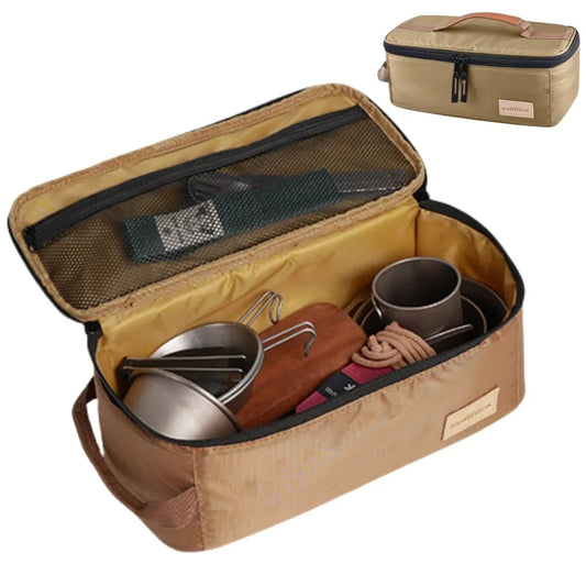 Camping Cookware Storage Organization Bag, Outdoor Portable Organizer Tote ziplock Bag Carrying Toolbag for Garden Picnic